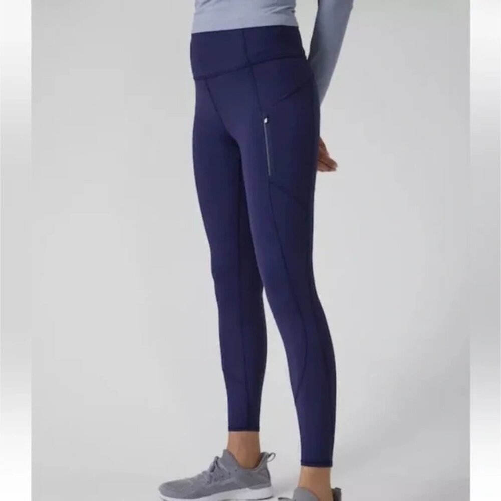 Rainier High Rise Legging in Navy